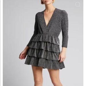 IRO Tiered ruffle mini dress. Size 6